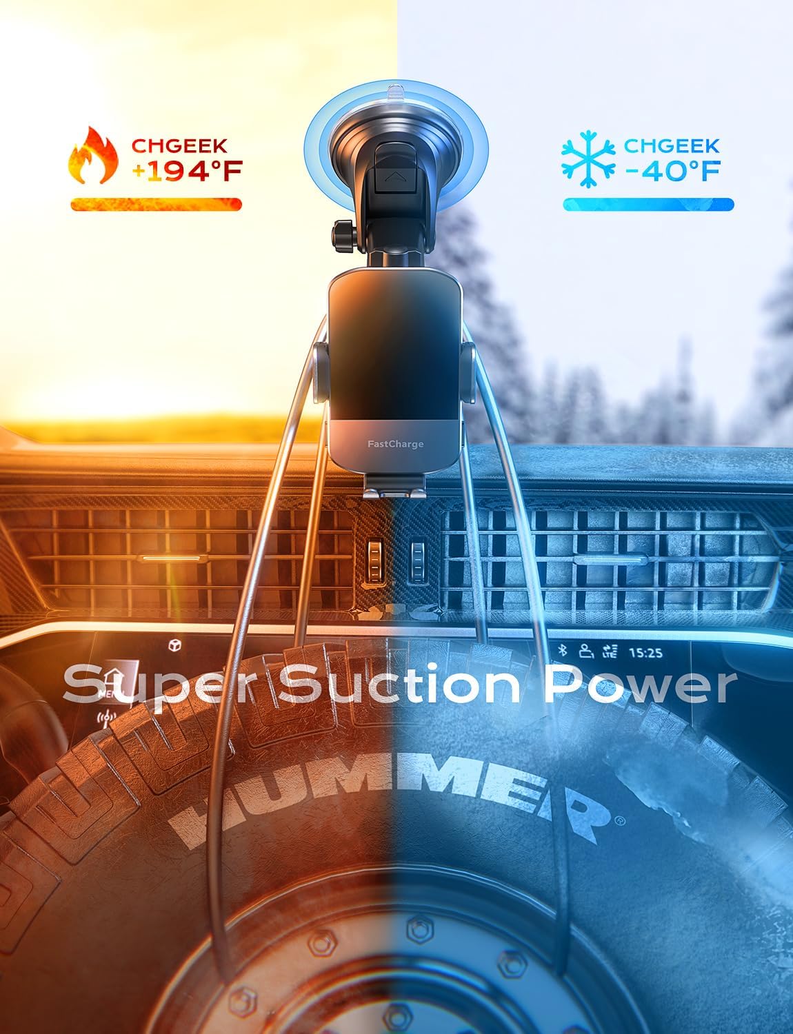 Phone holder + Wireless Charger