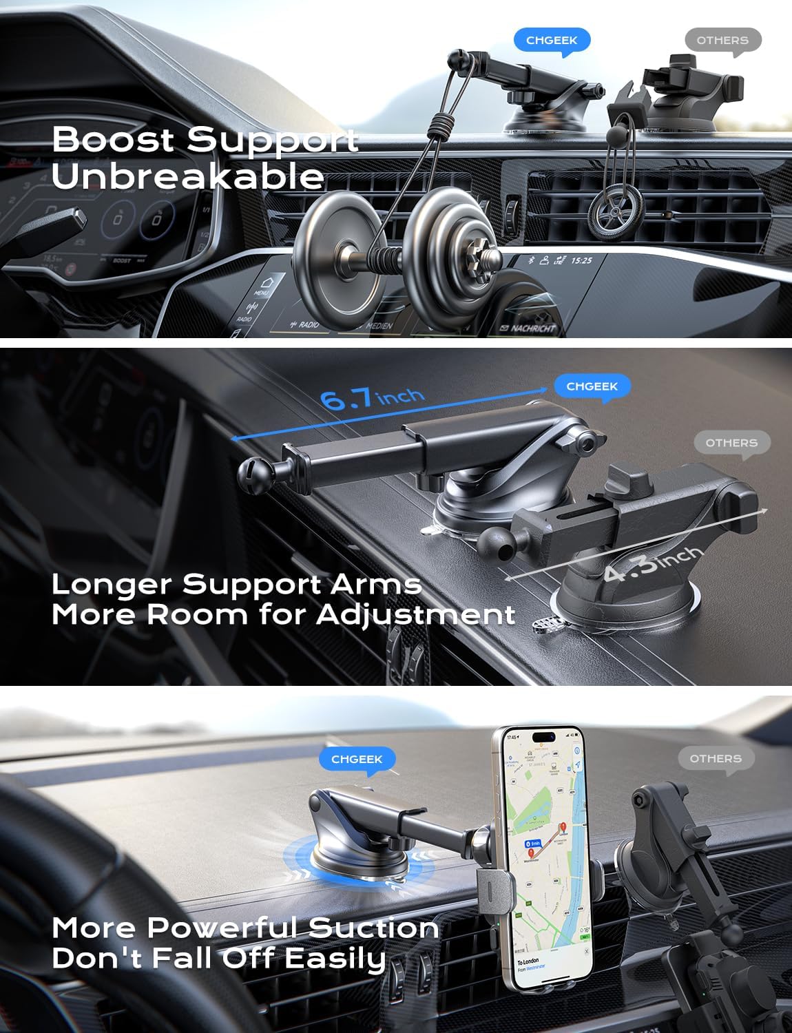 Phone holder + Wireless Charger